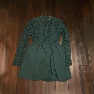 Aqua extra small, dark green dress
